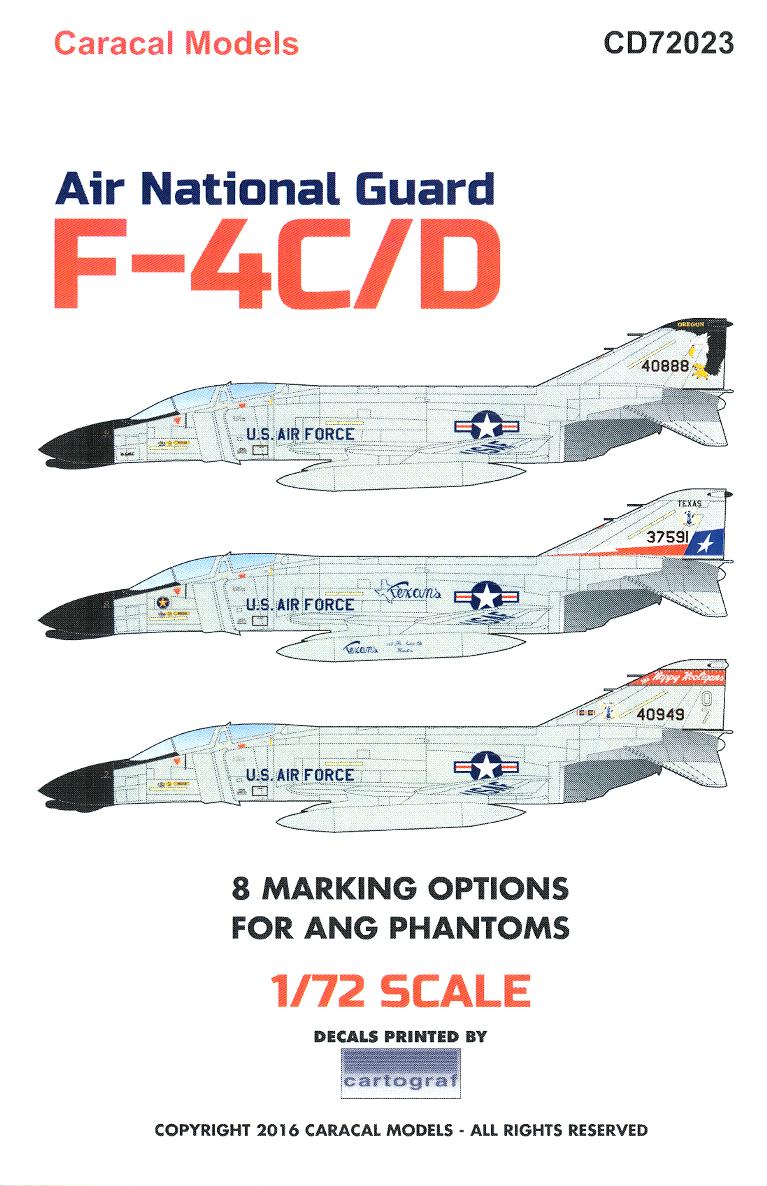 CARACAL DECALS 1/72 MCDONNELL DOUGLAS F-4C/D PHANTOM II Air National